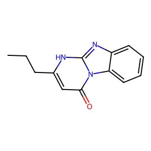 2-propylpyrimido[1,2-a]benzimidazol-4(1H)-one structure
