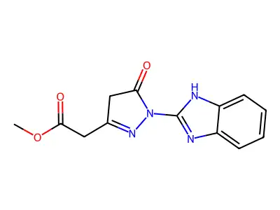 methyl [1-(1H-benzimidazol-2-yl)-5-oxo-4,5-dihydro-1H-pyrazol-3-yl]acetate structure