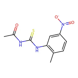 N-[(2-甲基-5-硝基苯基)硫代氨基甲酰基]乙酰胺 structure