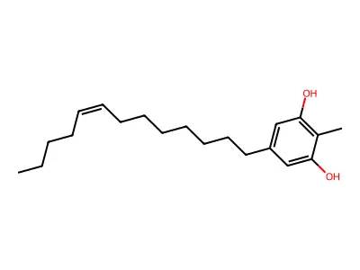 2-Methyl-5-tridec-8-enylbenzene-1,3-diol structure