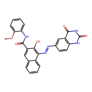 2-Naphthalenecarboxamide, 3-hydroxy-N-(2-methoxyphenyl)-4-[(1,2,3,4-tetrahydro-2,4-dioxo-6-quinazolinyl)azo]- structure