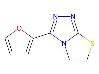 Thiazolo(2,3-c)-1,2,4-triazole, 5,6-dihydro-3-(2-furanyl)- structure