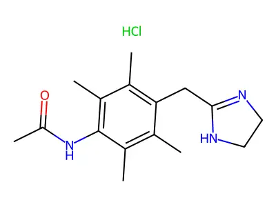 Acetamide, N-(4-((4,5-dihydro-1H-imidazol-2-yl)methyl)-2,3,5,6-tetramethylphenyl)-, monohydrochloride structure