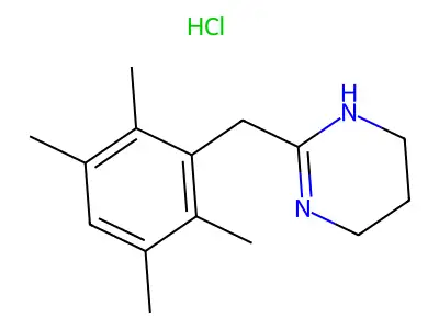 Pyrimidine, 1,4,5,6-tetrahydro-2-((2,3,5,6-tetramethylphenyl)methyl)-, monohydrochloride structure