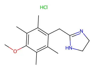 1H-Imidazole, 4-dihydro-2-((4-methoxy-2,3,5,6-tetramethylphenyl)methyl)-, monohydrochloride structure