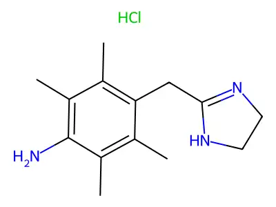 2-(2,3,5,6-Tetramethyl-4-aminobenzyl)imidazoline structure