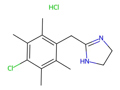 2-(4-Chloro-2,3,5,6-tetramethylbenzyl)imidazoline hydrochloride structure