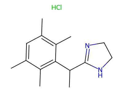 4,5-Dihydro-2-(1-(2,3,5,6-tetramethylphenyl)ethyl)-1H-imidazole monohydrochloride structure