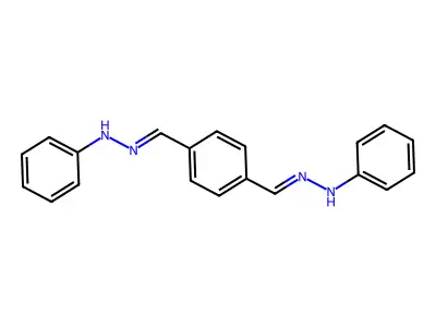 N-[[4-[(phenylhydrazinylidene)methyl]phenyl]methylideneamino]aniline structure