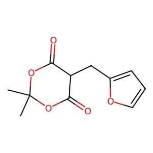 5-((Furan-2-yl)methyl)-2,2-dimethyl-1,3-dioxane-4,6-dione structure