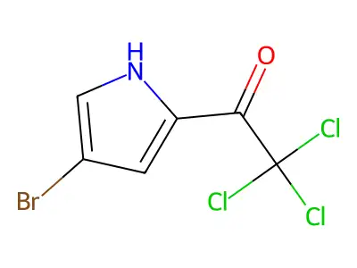 1-(4-bromo-1H-pyrrol-2-yl)-2,2,2-trichloroethanone structure