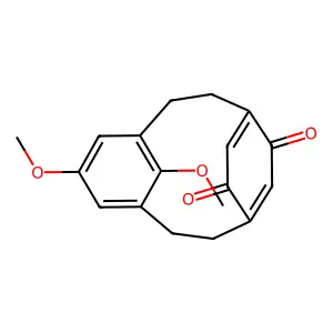 1~2~,1~5~-Dimethoxy-1(1,3)-benzena-4(1,4)-cyclohexanacyclohexaphane-4~1~(4~6~),4~3~-diene-4~2~,4~5~-dione structure