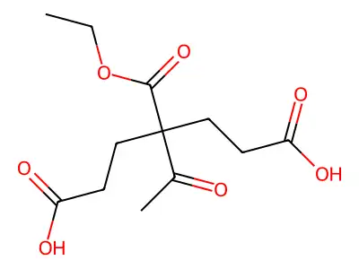 4-Acetyl-4-(ethoxycarbonyl)heptanedioic acid structure