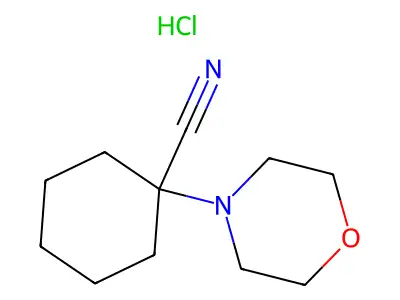 Cyclohexanecarbonitrile, 1-morpholino-, hydrochloride structure