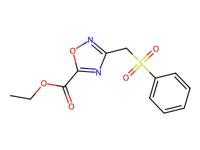 Ethyl 3-[(phenylsulfonyl)methyl]-1,2,4-oxadiazole-5-carboxylate structure