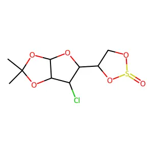 6-Chloro-2,2-dimethyl-5-(2-oxido-1,3,2-dioxathiolan-4-yl)tetrahydrofuro(2,3-d)(1,3)dioxole structure