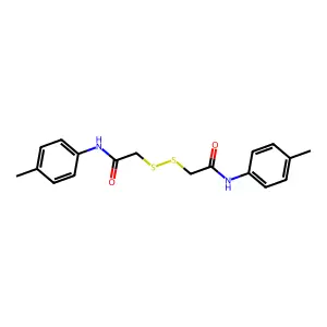 2-[[2-(4-methylanilino)-2-oxoethyl]disulfanyl]-N-(4-methylphenyl)acetamide structure