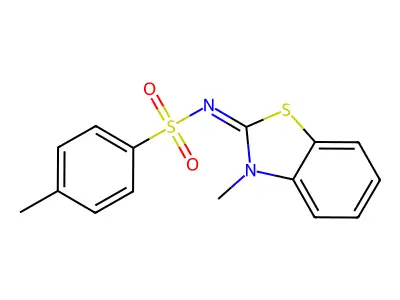 4-methyl-N-(3-methyl-1,3-benzothiazol-2-ylidene)benzenesulfonamide structure