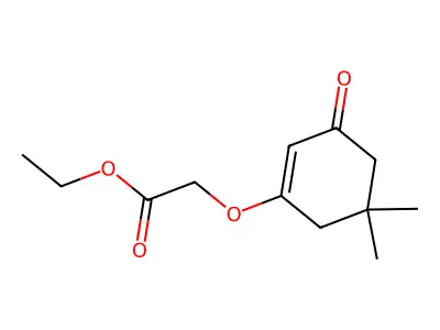 Ethyl 2-(5,5-dimethyl-3-oxo-1-cyclohexenyloxy)acetate structure