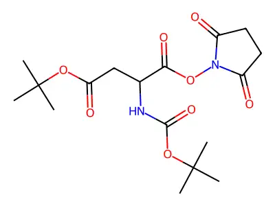 N-T-Boc-B-T-butyl-L-aspartic acid N- structure