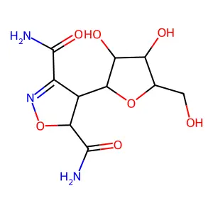 1,4-Anhydro-1-{3-carbamoyl-5-[hydroxy(imino)methyl]-4,5-dihydro-1,2-oxazol-4-yl}pentitol structure