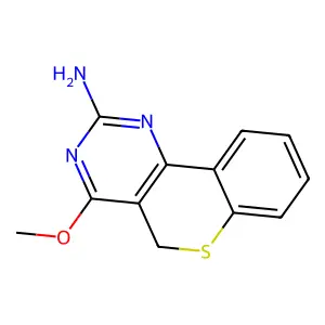 4-methoxy-5H-thiochromeno[4,3-d]pyrimidin-2-amine structure