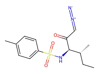 N-Tosyl-D,L-isoleucine diazomethyl ketone structure