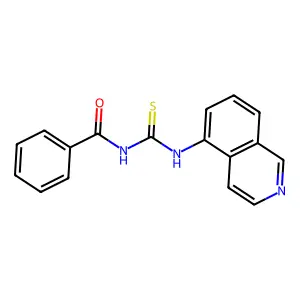 N-benzoyl-N'-(5-isoquinolinyl)thiourea structure