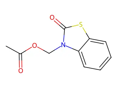 (2-oxo-1,3-benzothiazol-3(2H)-yl)methyl acetate structure