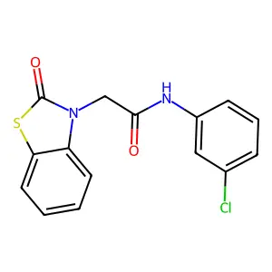 N-(3-chlorophenyl)-2-(2-oxo-1,3-benzothiazol-3-yl)acetamide structure