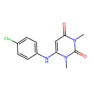 6-(4-Chloroanilino)-1,3-dimethylpyrimidine-2,4-dione structure