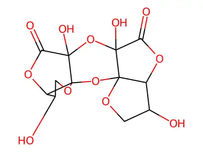 Dehydroascorbic acid dimer structure