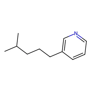 Pyridine, 3-(4-methylpentyl) structure