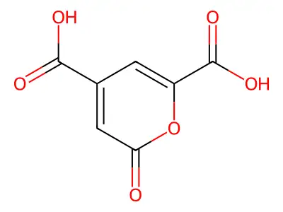 α-吡喃酮-4,6-二甲酸 structure