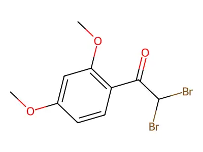 2,2-Dibromo-2',4'-dimethoxyacetophenone structure