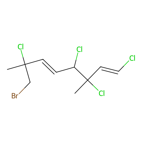 8-Bromo-1,3,4,7-tetrachloro-3,7-dimethyl-1,5-octadiene structure