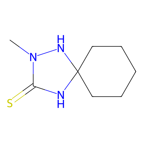 2-Methyl-1,2,4-triazaspiro[4.5]decane-3-thione structure