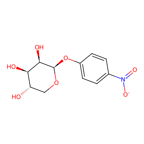 (2R,3R,4R,5S)-2-(4-nitrophenoxy)oxane-3,4,5-triol structure