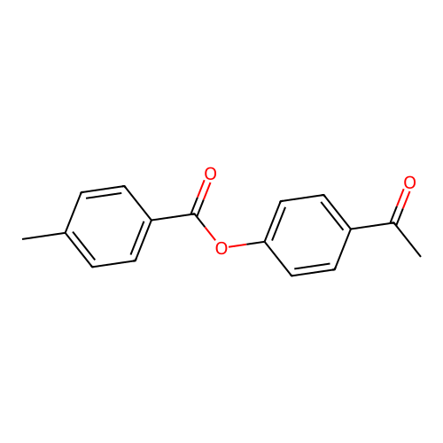 4-Methyl-benzoic acid 4-acetyl-phenyl ester structure