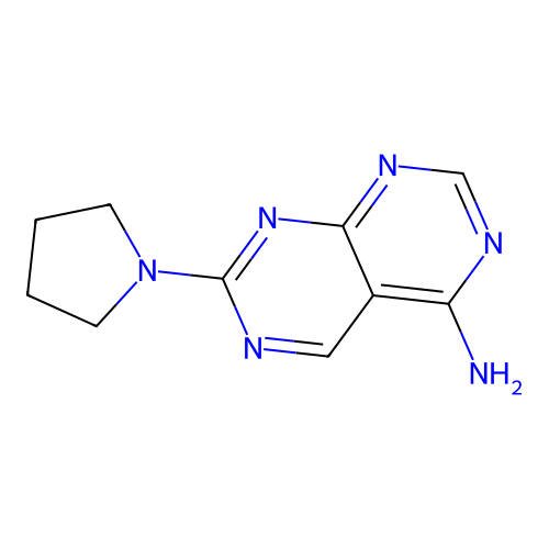 2-Pyrrolidin-1-ylpyrimido[4,5-d]pyrimidin-5-amine structure