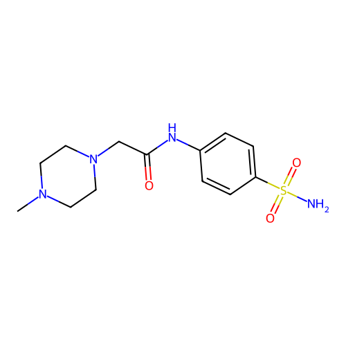 2-(4-methylpiperazin-1-yl)-N-(4-sulfamoylphenyl)acetamide structure