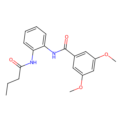 N-[2-(butanoylamino)phenyl]-3,5-dimethoxybenzamide structure