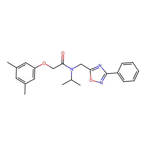 2-(3,5-dimethylphenoxy)-N-[(3-phenyl-1,2,4-oxadiazol-5-yl)methyl]-N-(propan-2-yl)acetamide structure