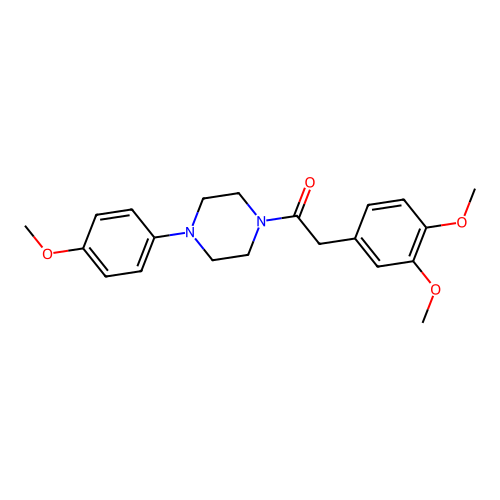2-(3,4-Dimethoxyphenyl)-1-[4-(4-methoxyphenyl)piperazin-1-yl]ethanone structure