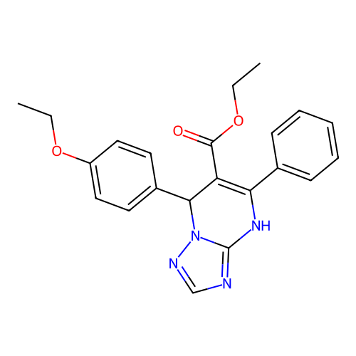 ethyl 7-(4-ethoxyphenyl)-5-phenyl-4,7-dihydro[1,2,4]triazolo[1,5-a]pyrimidine-6-carboxylate structure
