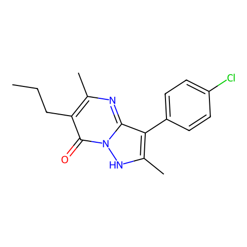 3-(4-chlorophenyl)-2,5-dimethyl-6-propylpyrazolo[1,5-a]pyrimidin-7(4H)-one structure