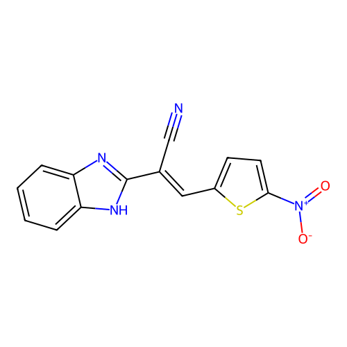 2-(2-Benzimidazolyl)-3-(5-nitro-2-thienyl)acrylonitrile structure