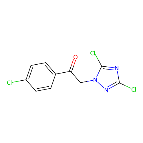 1-(4-chlorophenyl)-2-(3,5-dichloro-1H-1,2,4-triazol-1-yl)ethanone structure