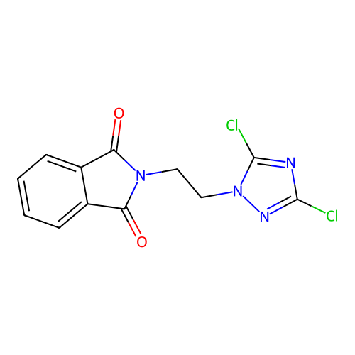 2-[2-(3,5-dichloro-1H-1,2,4-triazol-1-yl)ethyl]-1H-isoindole-1,3(2H)-dione structure