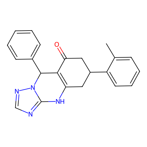 6-(2-methylphenyl)-9-phenyl-5,6,7,9-tetrahydro[1,2,4]triazolo[5,1-b]quinazolin-8-ol structure